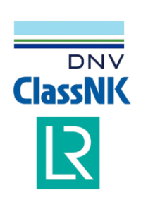 DNV, ClassNK and Lloyd's Register logos
