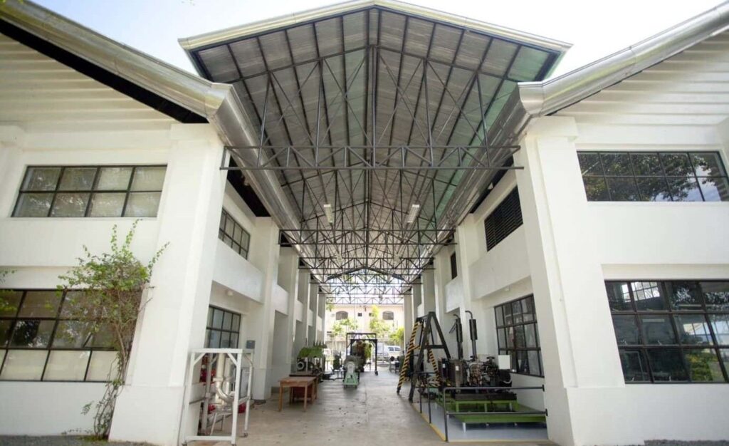 Covered walkway between MIS training buildings